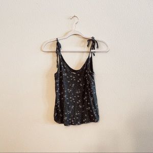 Emerald Green Hollister Cami with Floral Print